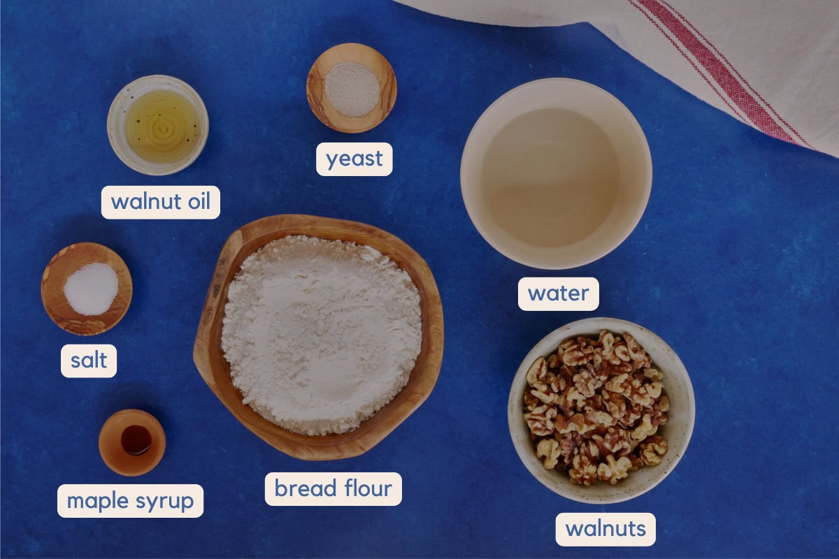 labeled walnut bread ingredients