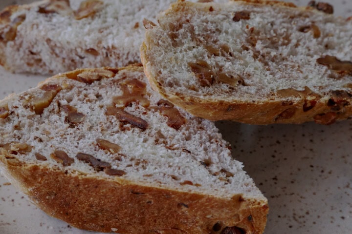 sliced bread on a plate